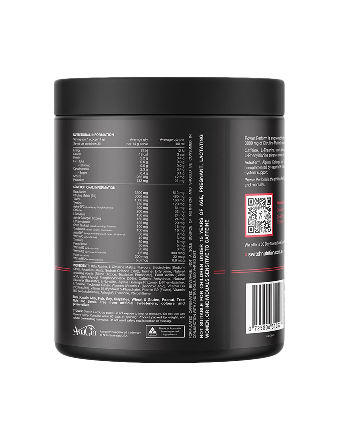 Switch Nutrition Power Perform Pre-Workout