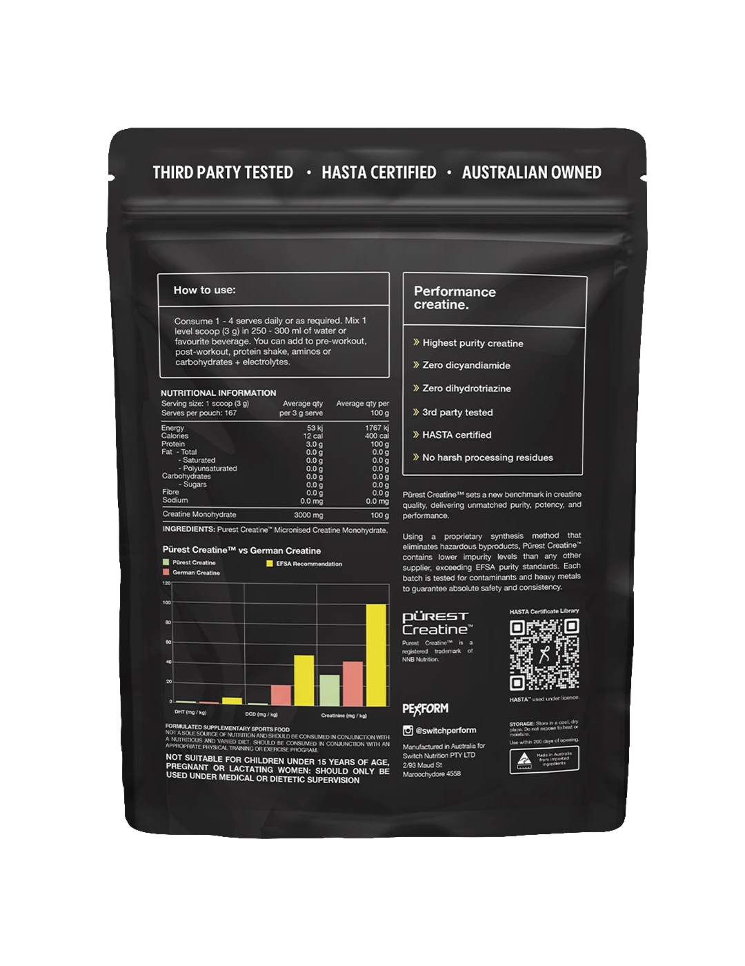 Switch Nutrition Perform Purest Creatine™ Monohydrate