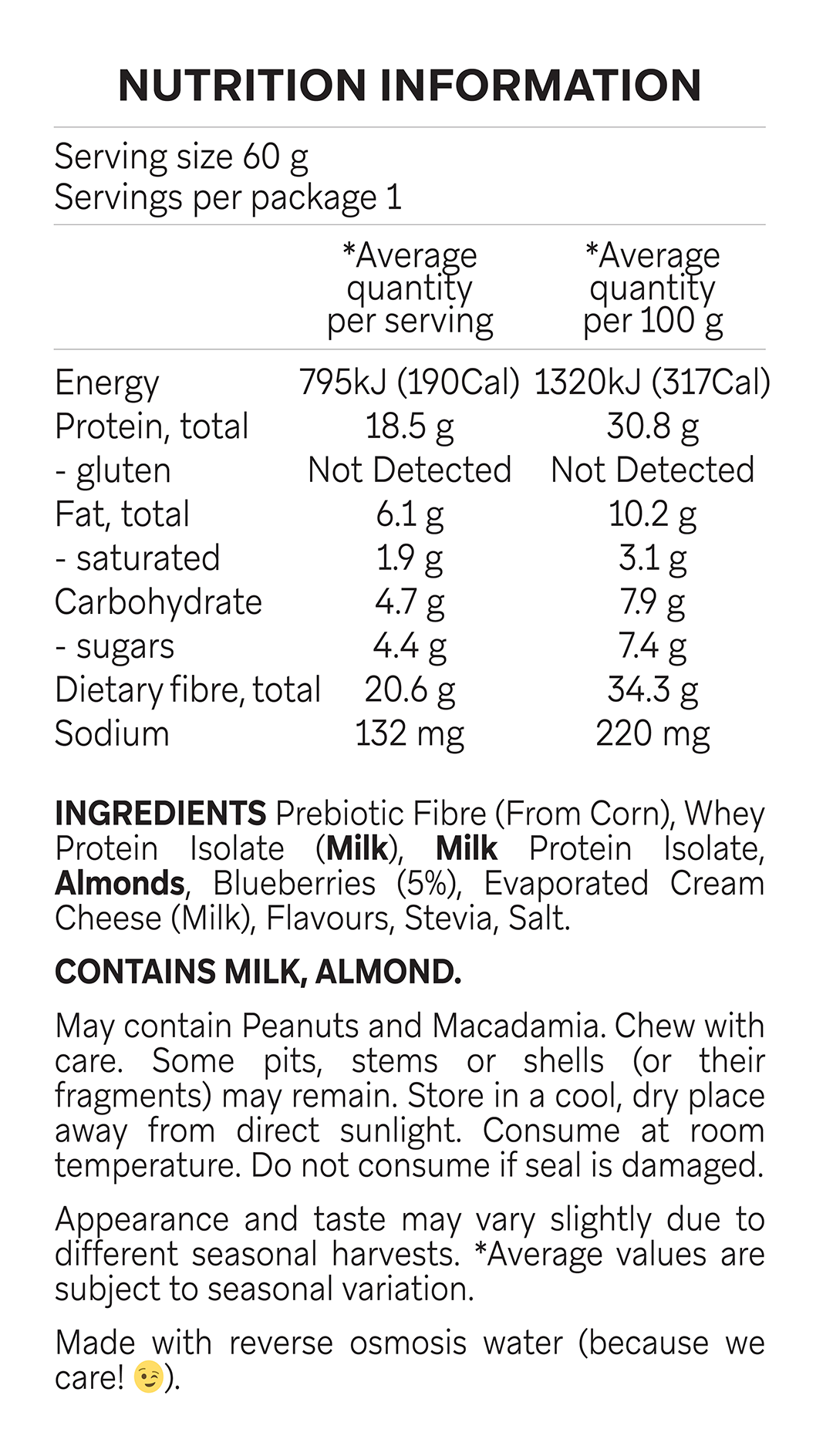 Smart Bar 60g Blueberry Muffin | ASN