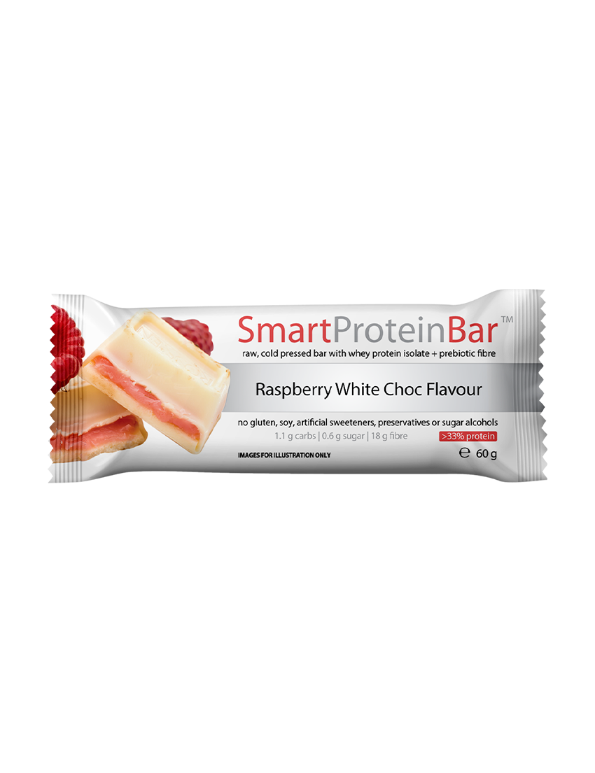 Smart Protein Bar 60g Raspberry White Choc | ASN