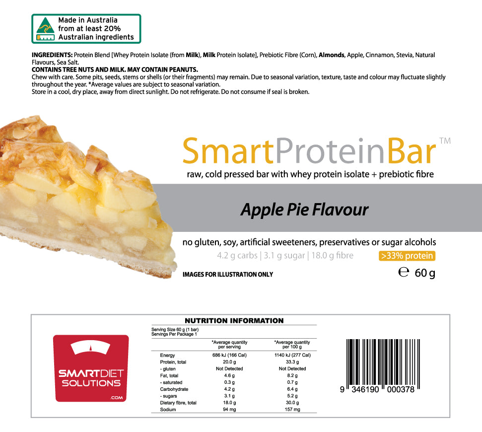 Smart Protein Bar Apple Pie NIP | ASN