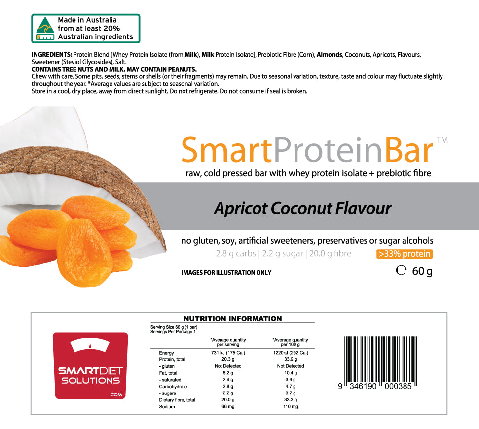 Smart Protein Bar Apricot Coconut NIP | ASN
