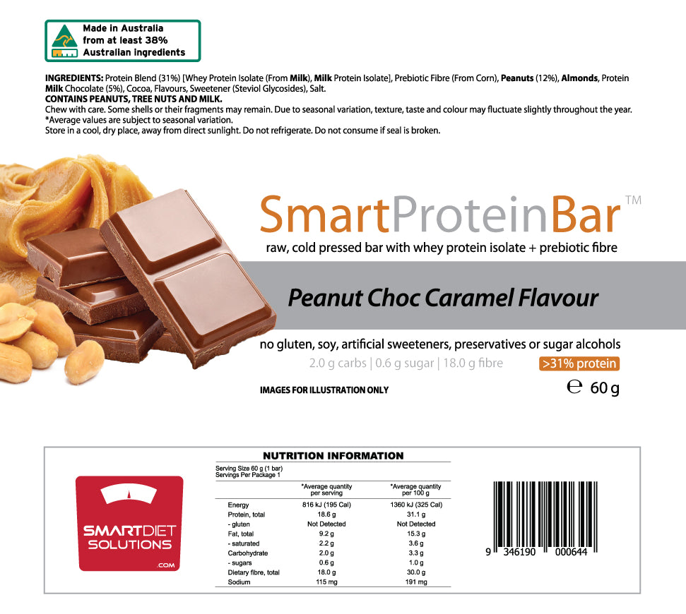 Smart Protein Bar Peanut Choc Caramel NIP | ASN