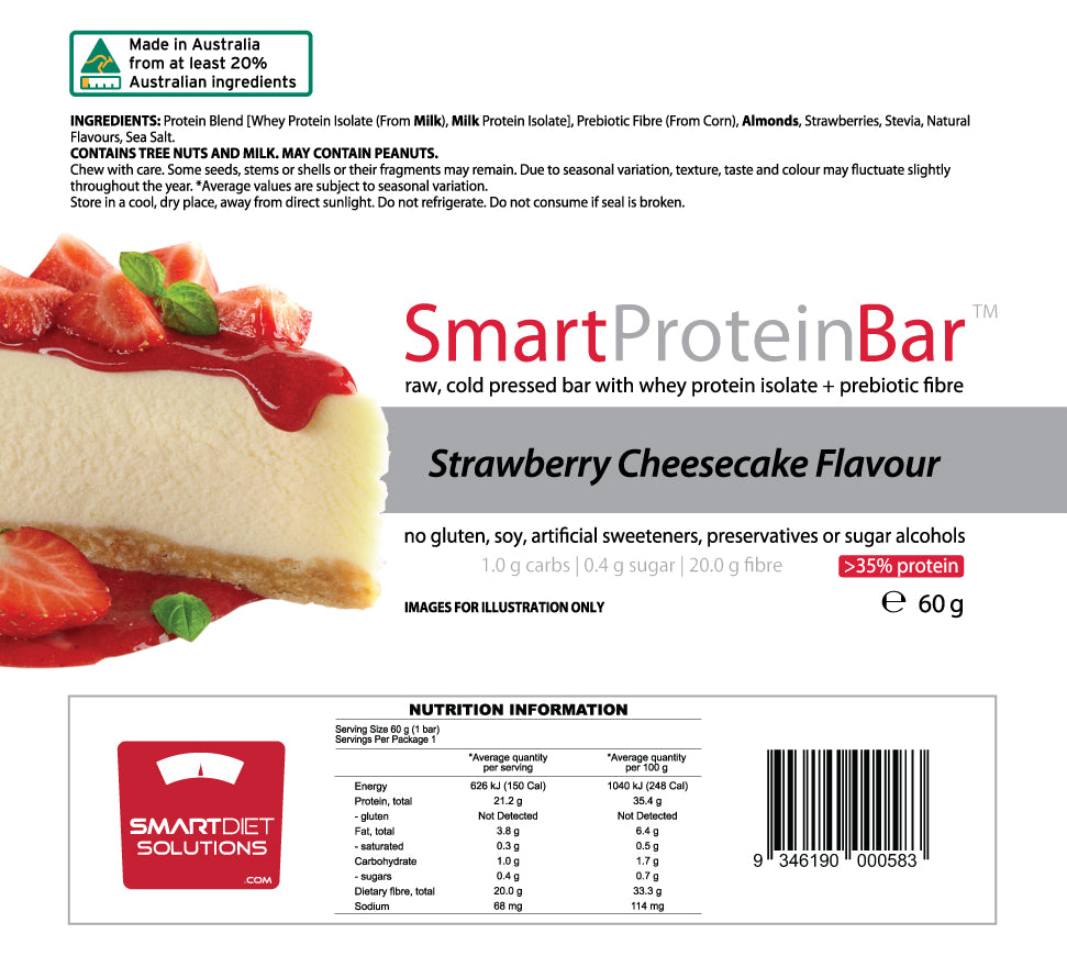 Smart Protein Bar Strawberry Cheesecake NIP | ASN