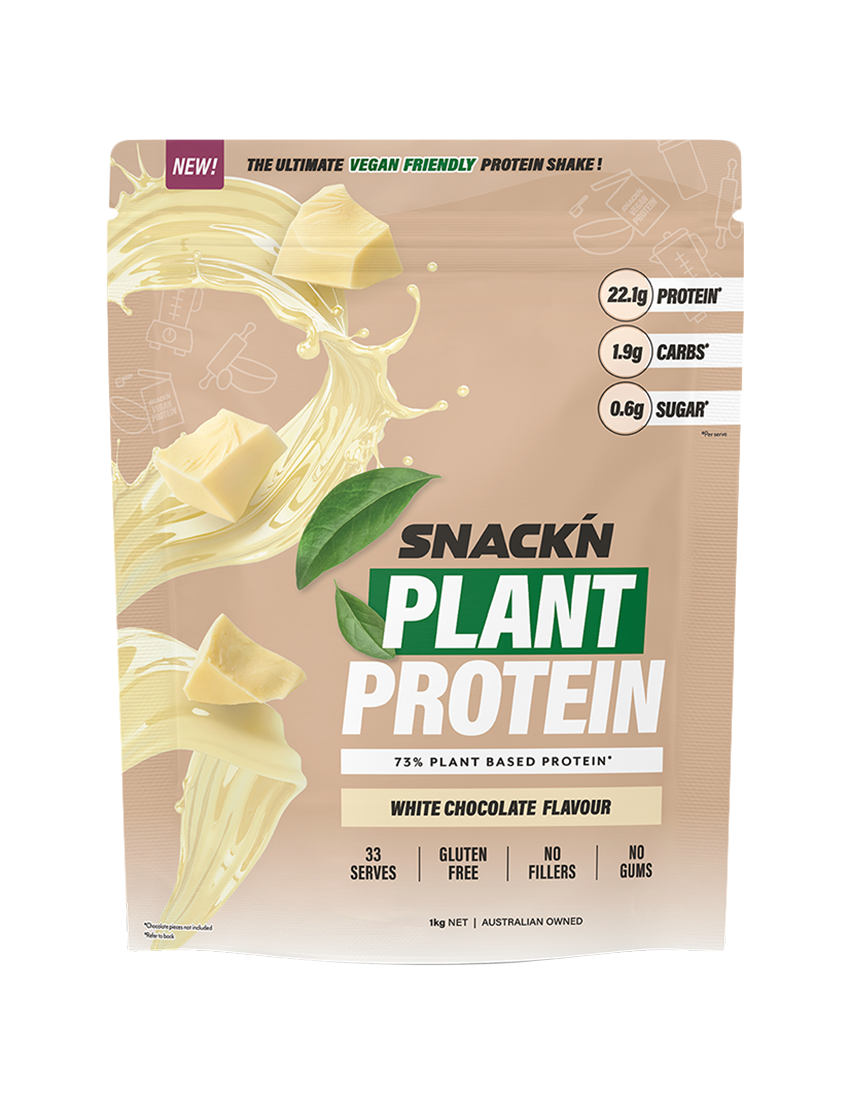 Snack N Plant Protein 1kg White Chocolate Front | ASN
