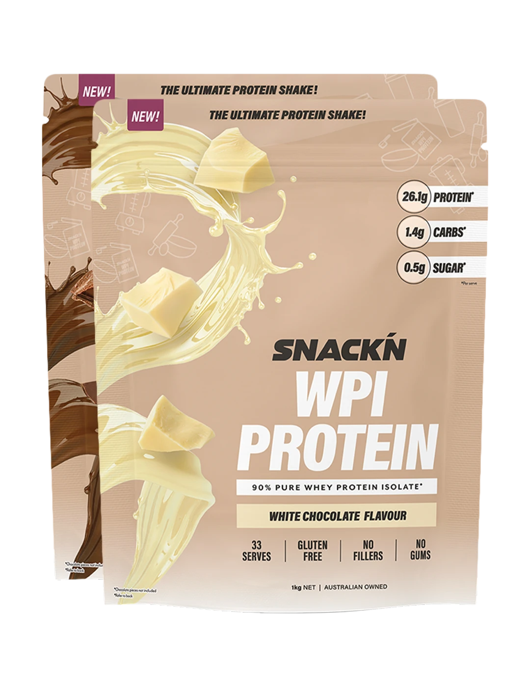 Snackn Whey Protein Isolate: 2 for $119