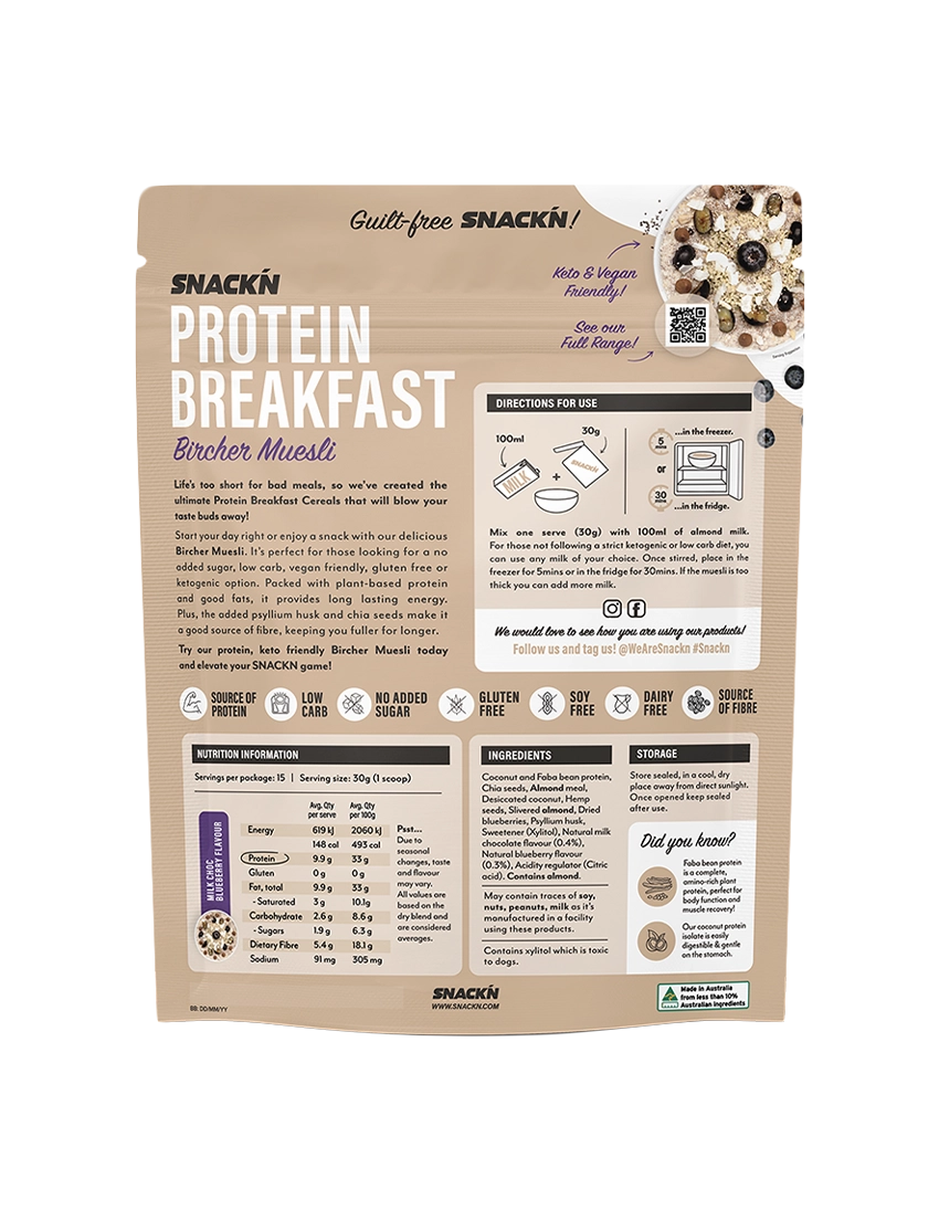 Snackn Protein Breakfast Bircher Muesli