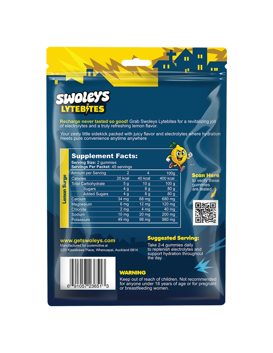 Swoleys Lytebites Electrolyte Gummies