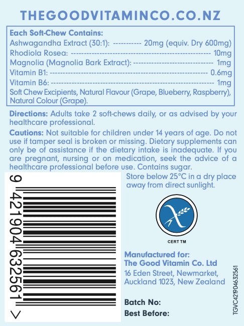 The Good Vitamin Co De Stress Ashwa Info Panelcopy | ASN