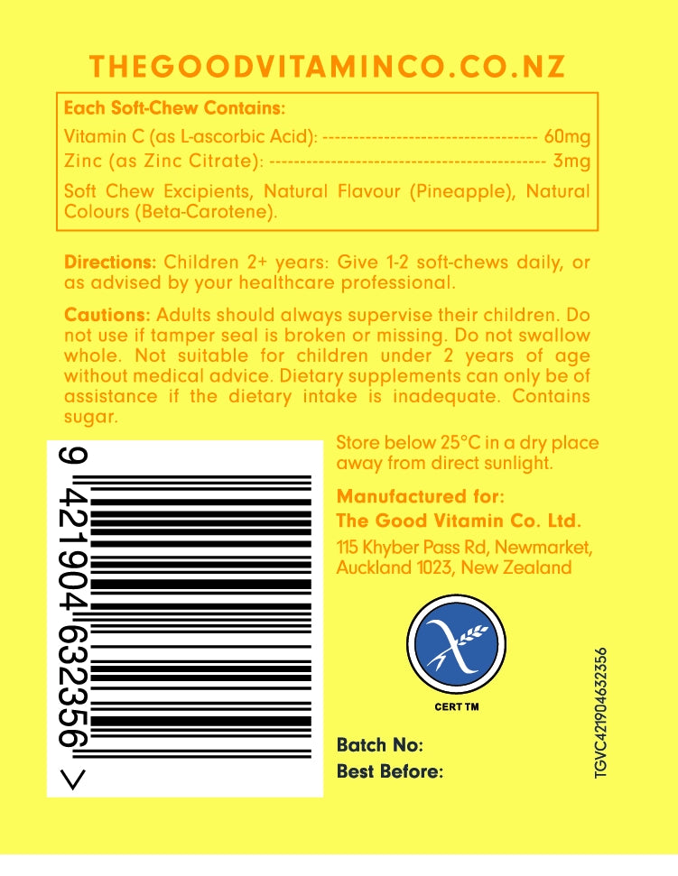 The Good Vitamin Co Kids Vita C Info Panelcopy | ASN