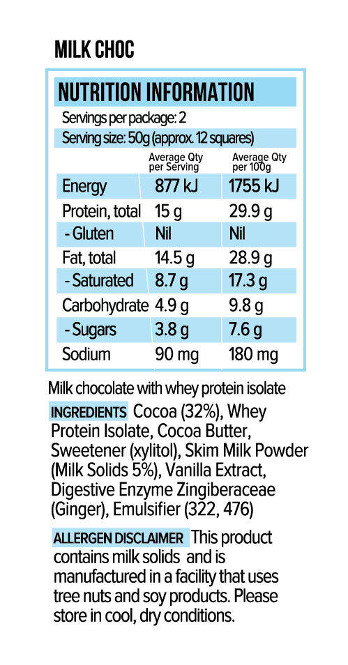 Vitawerx Protein Milk Chocolate Bar