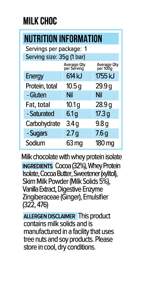 Vitawerx Protein Milk Chocolate Bar