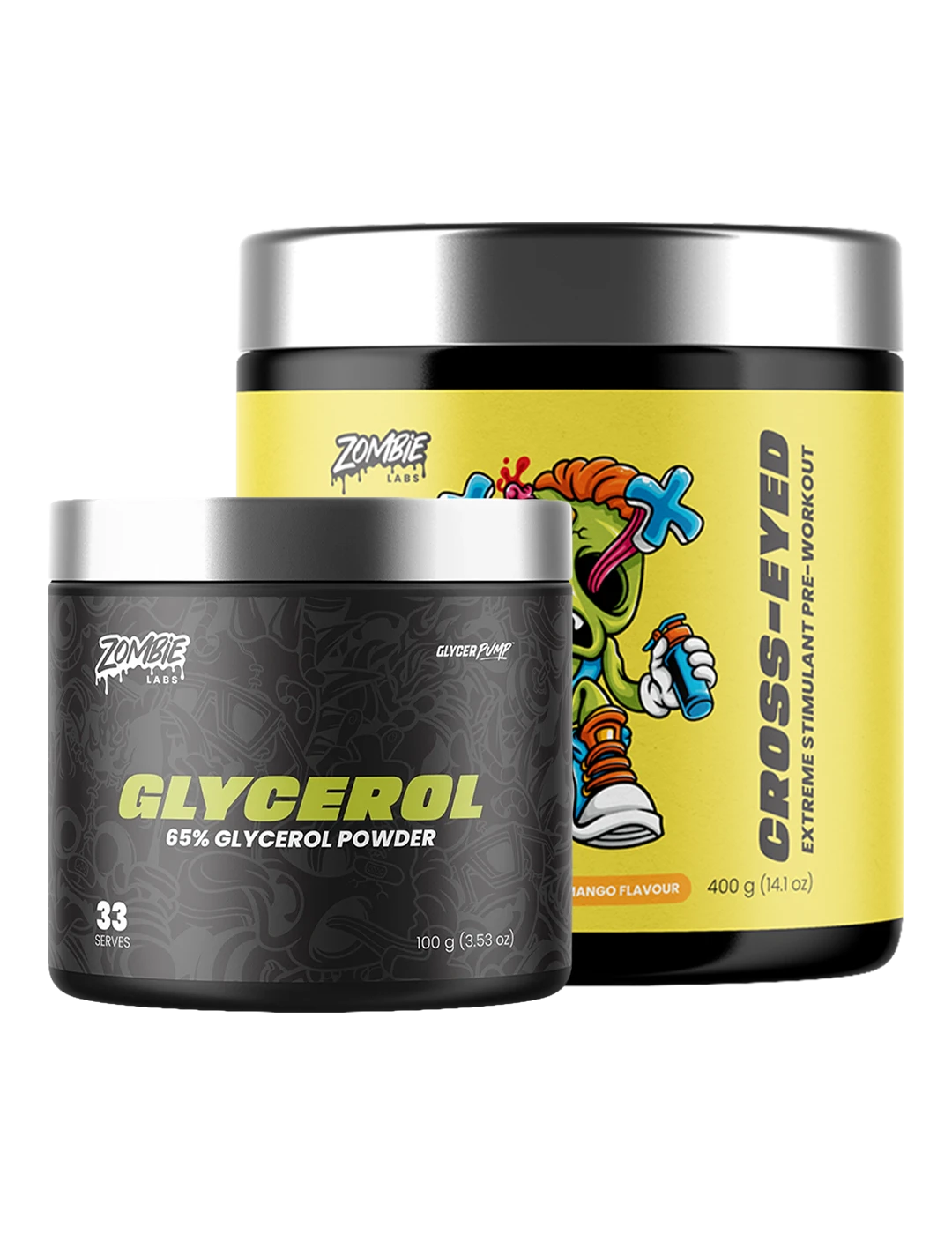 Zombie Labs CROSS-EYED Extreme Stimulant Pre-Workout + Free Glycerol Powder