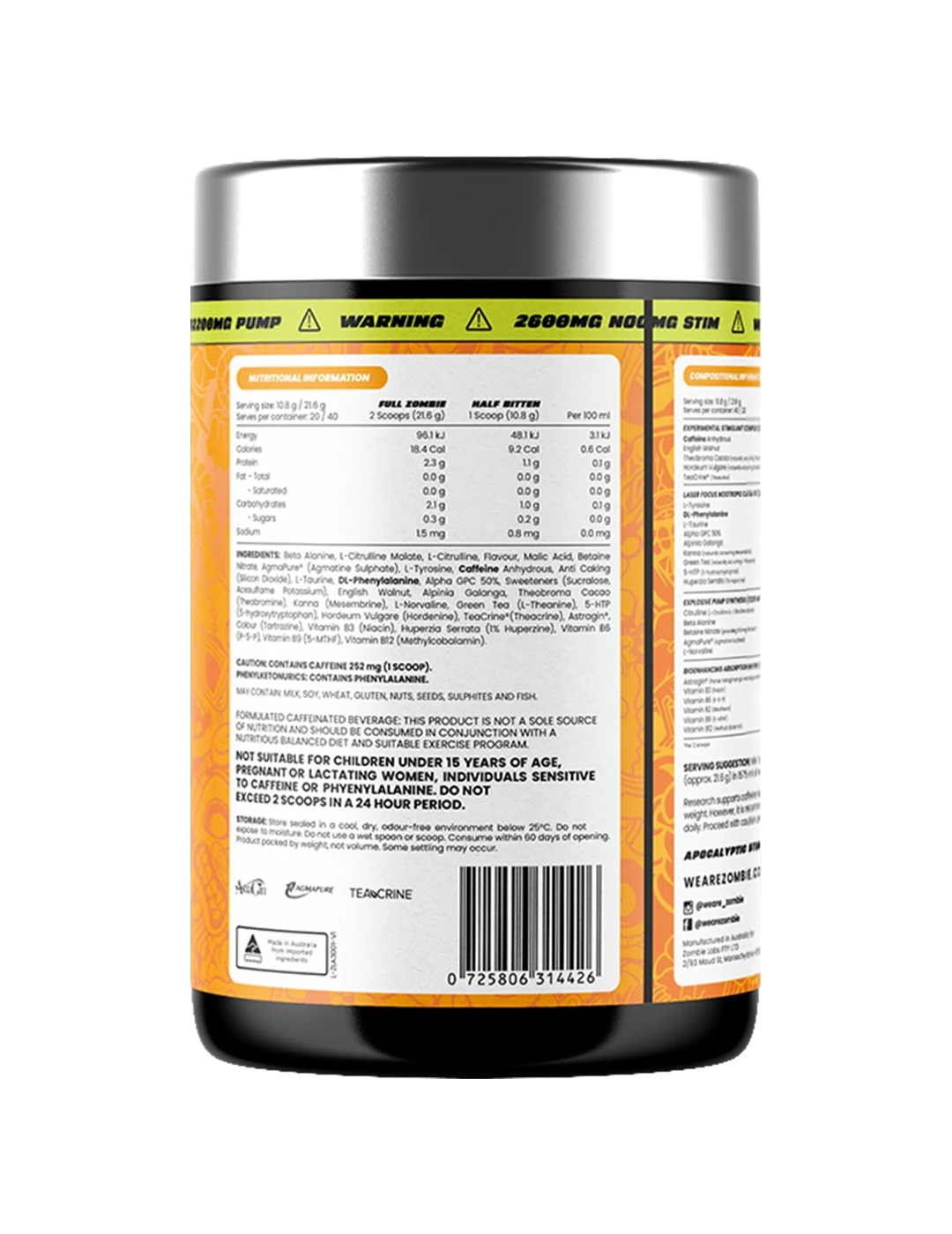 Zombie Labs COMPOUND Z Ultimate High-Stim Pre-Workout