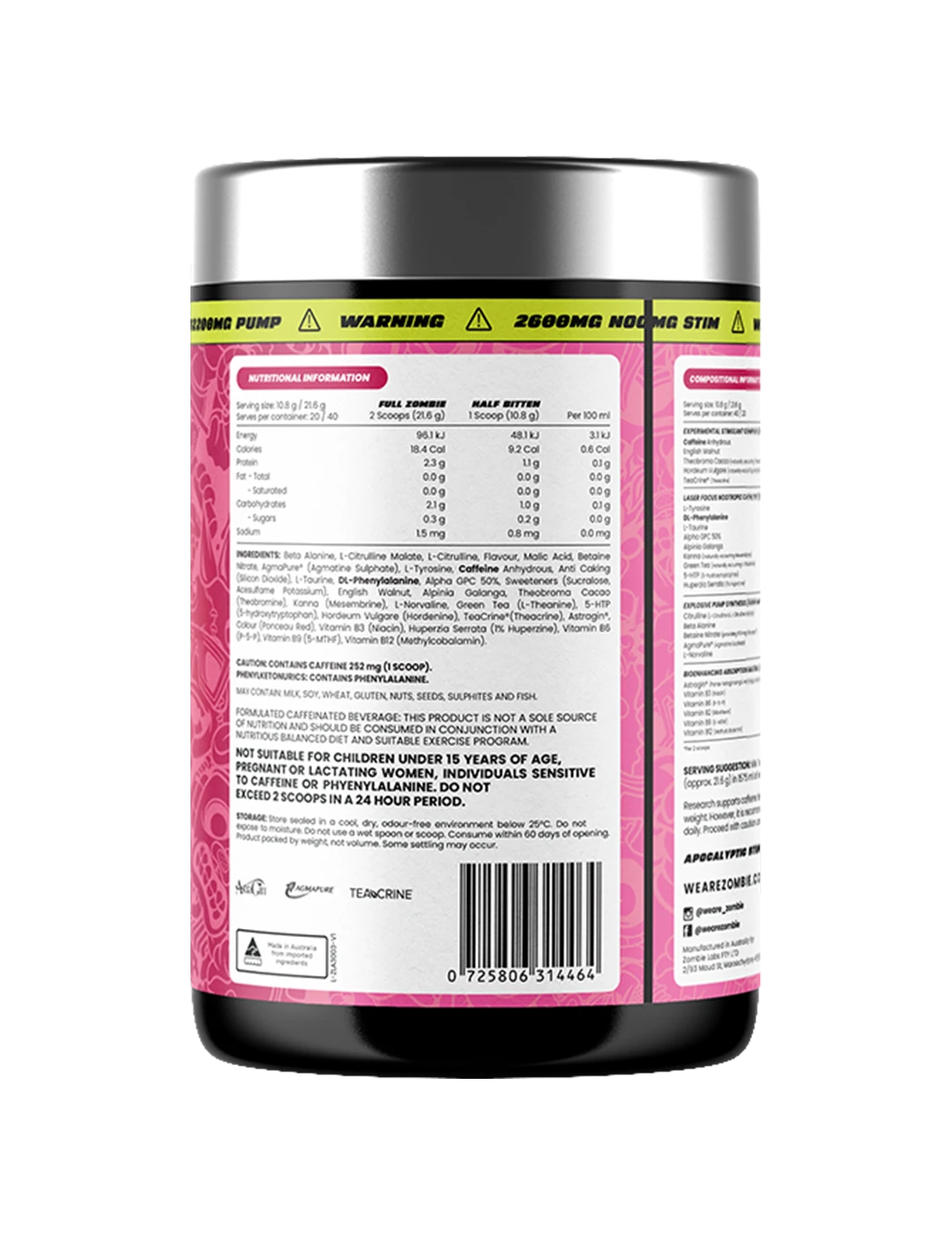 Zombie Labs COMPOUND Z Ultimate High-Stim Pre-Workout