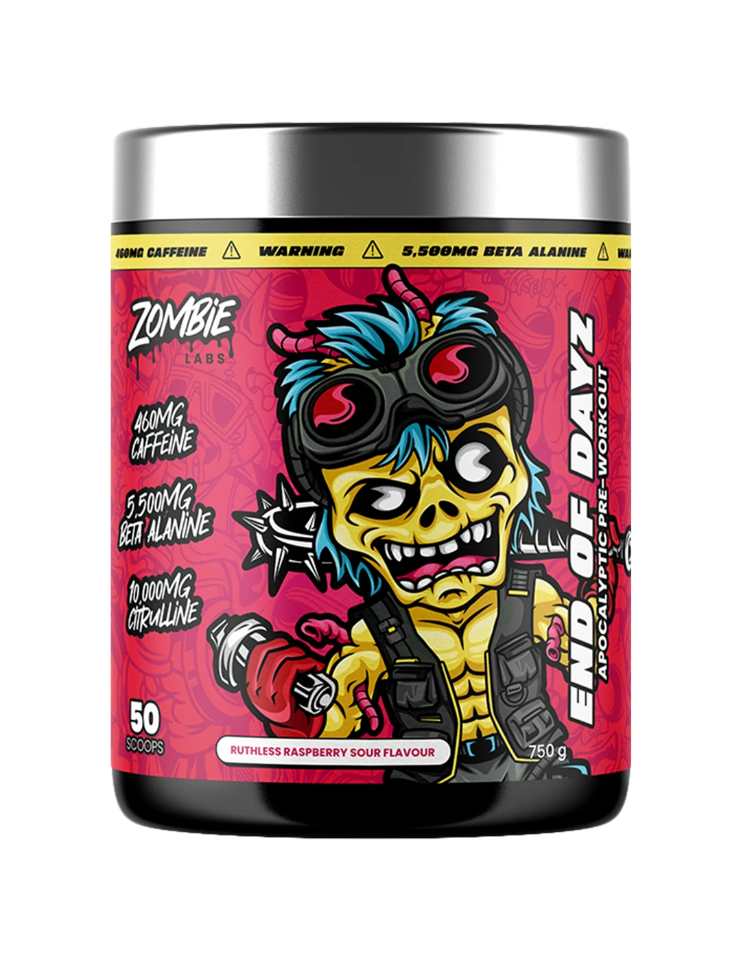 Zombie Labs END OF DAYZ Apocalyptic Pre-Workout + Free Creatine Ruthless Raspberry Sour – Zombie Labs | ASN