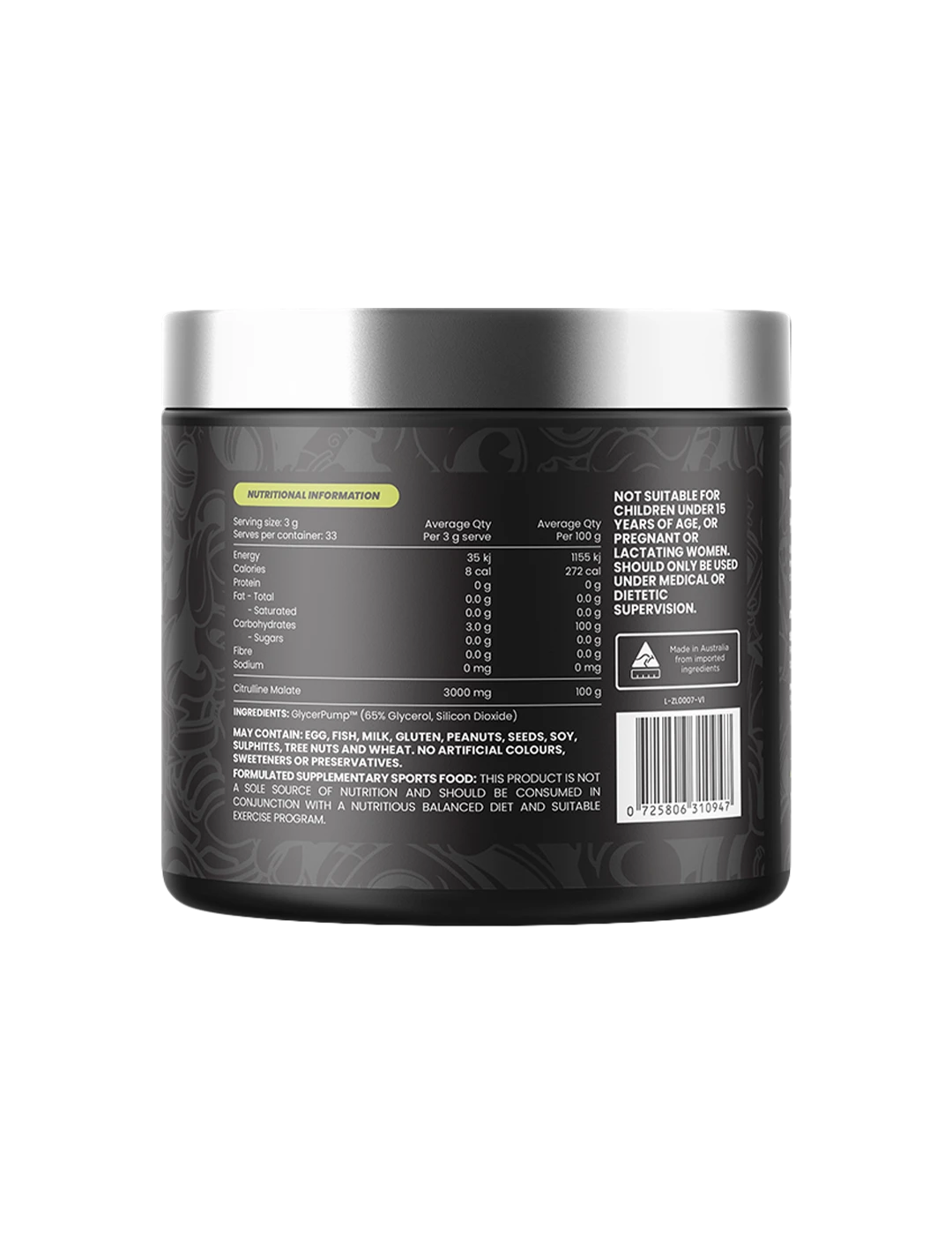Zombie Labs CROSS-EYED Extreme Stimulant Pre-Workout + Free Glycerol Powder