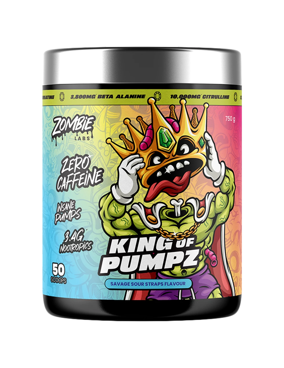 Zombie Labs KING OF PUMPZ Non-Stim Pre-Workout Savage Sour Straps – Zombie Labs | ASN