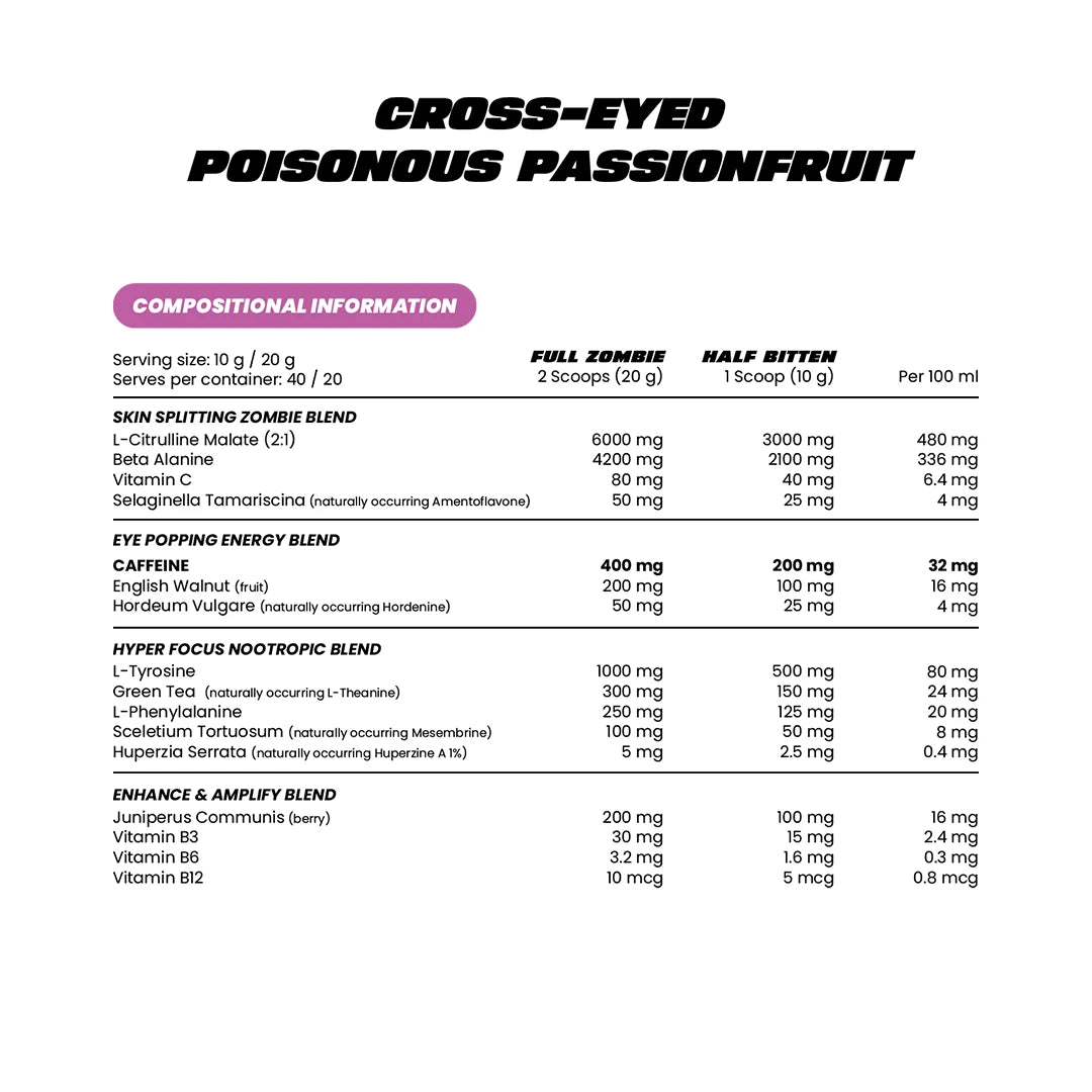 Zombie Labs CROSS-EYED + PUMPZ Ultimate Pre-Workout Stack