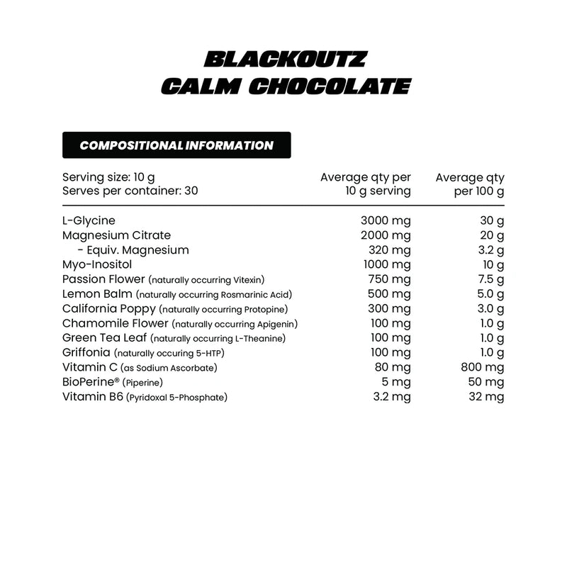Zombie Labs BLACKOUTZ Calm Chocolate CI | ASN