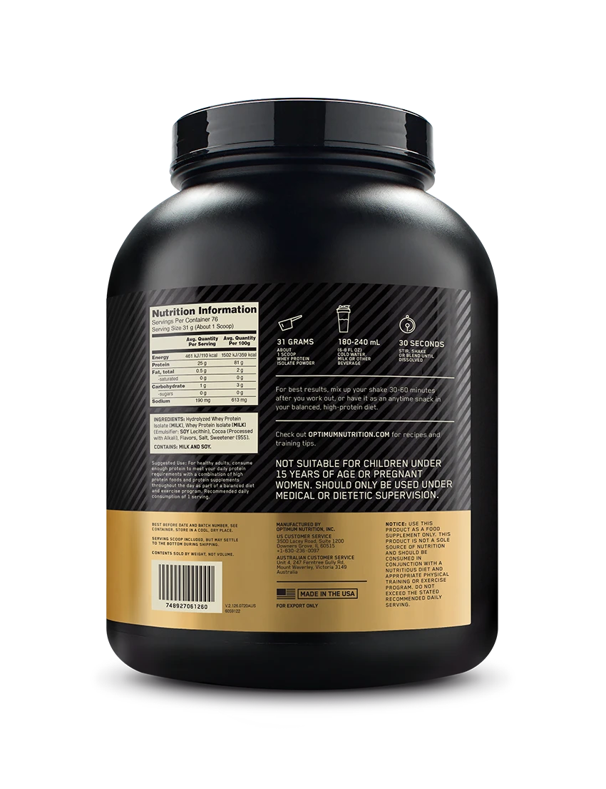 Whey protein best sale 100 gold standard