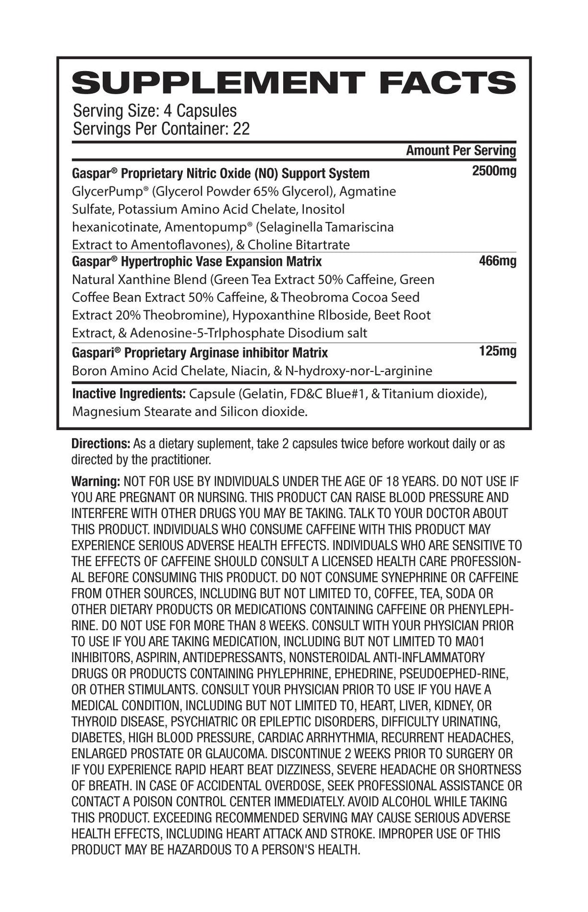 Gaspari Nutrition Plasma Jet - Supplement Information | ASN Online
