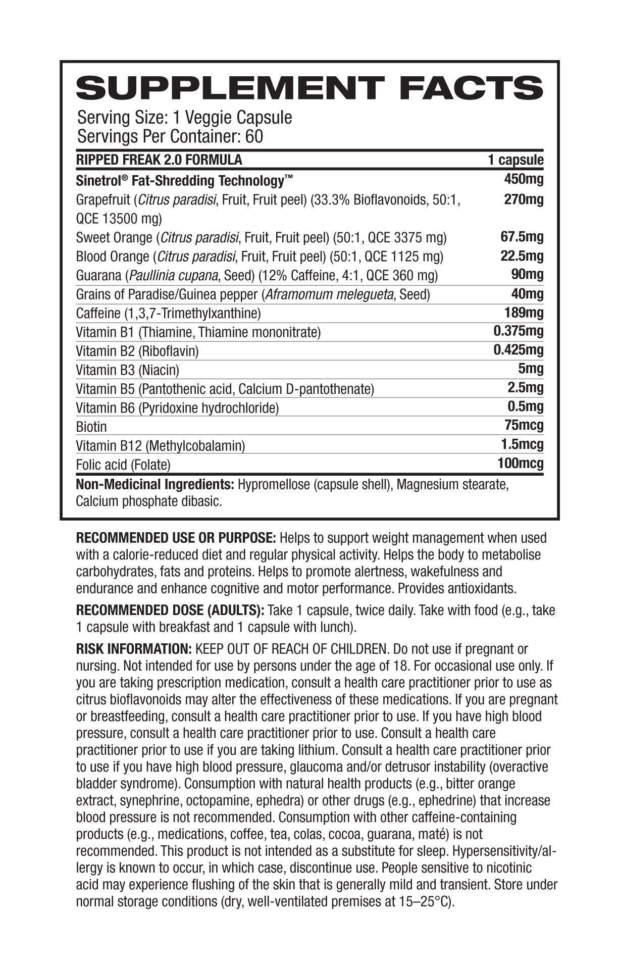 Pharmafreak Ripped Freak 2.0 (28 Capsules) - Supplement Information | ASN Online