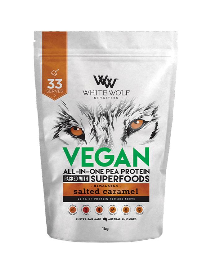 White Wolf Nutrition Vegan Protein Blend - Salted Caramel | ASN Online
